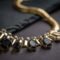 Necklace with black stones