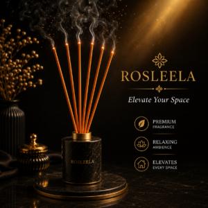 Rosleela Orange Cinnamon Room Freshener Incense Sticks | Citrus Agarbatti for Study & Home